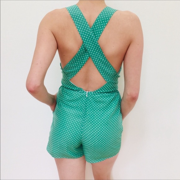 Green and white romper - Picture 3 of 6